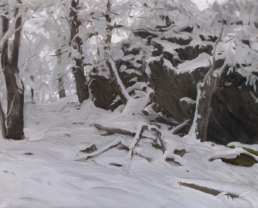 Paintinb of snow by Tomas Honz